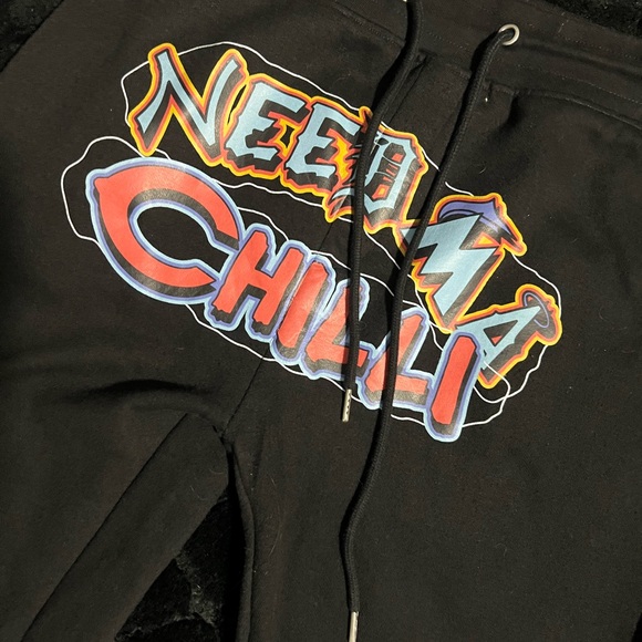Brand new i needmachilli sweats size Large ‼️ brandnew‼️Black Sweatpants - Picture 2 of 4